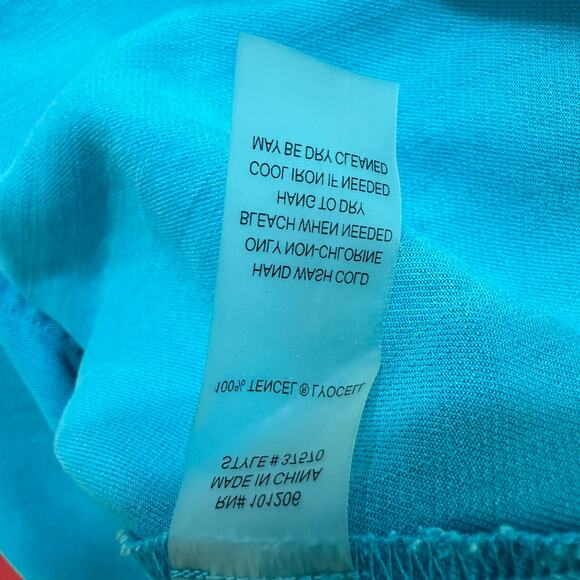 Soft Surroundings Shirt Dress Womens Size PL‎ Blue 100% Tencel Button Up Tunic - Picture 7 of 8